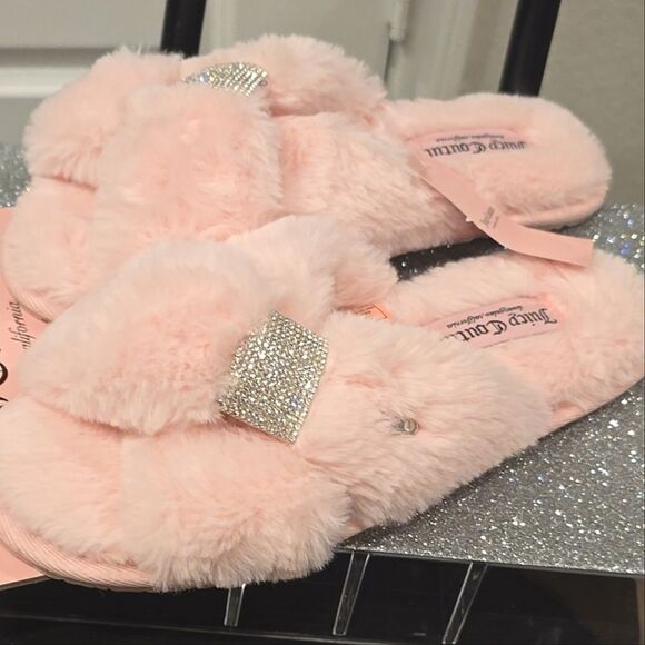 Juicy Couture Hazelle 2 Rhinestone Bow Slippers - Picture 4 of 8